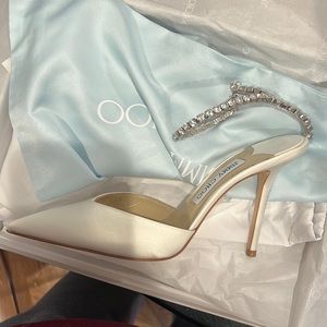 NWT Jimmy Choo Ivory Saeada in Size 39.5